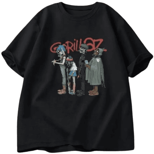 Camiseta Gorillaz Punk Rock Vintage