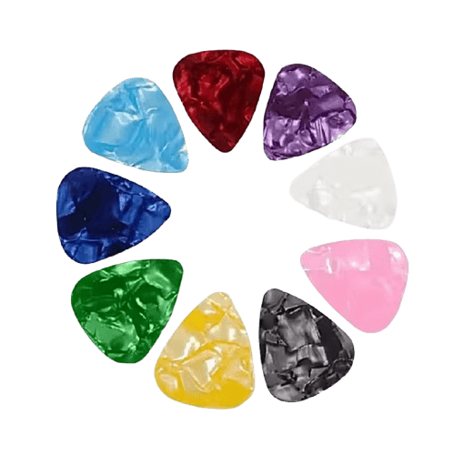 Kit Palhetas Celuloide Premium + Porta Palhetas + Capotraste